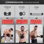 Zestaw regulowanych sztangielek HMS SGR18 Pro SET 3w1 41 kg Zestaw regulowanych sztangielek HMS SGR18 Pro SET 3w1 41 kg