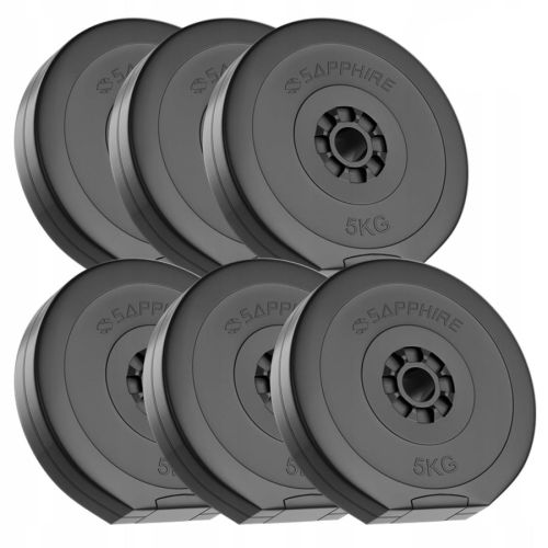Pakiet obciążeń Sapphire Solid 30 kg (6x5kg) Pakiet obciążeń Sapphire Solid 30 kg (6x5kg)