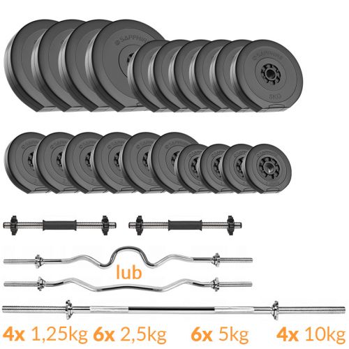 Zestaw obciążeń Sapphire Solid 106 kg