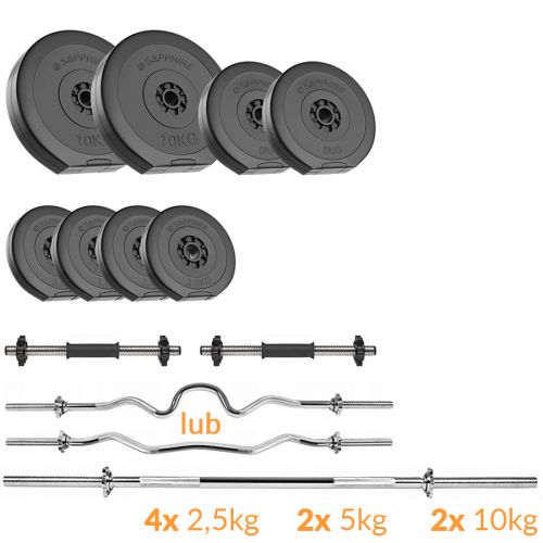 Zestaw obciążeń Sapphire Solid 54 kg