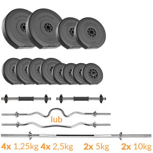 Zestaw obciążeń Sapphire Solid 66 kg