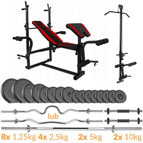 Zestaw obciążeń Sapphire Solid 68 kg z ławką xg500 + Gratisy: modlitewnik i wyciąg