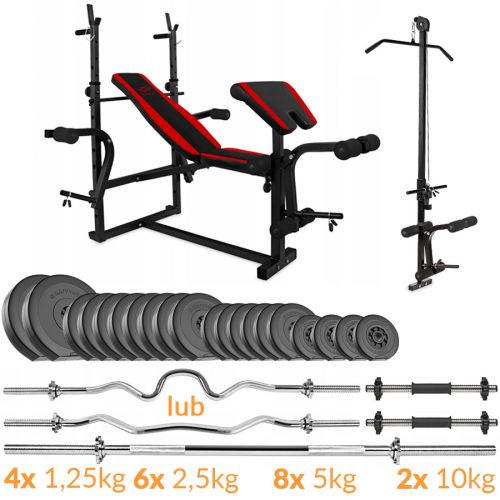 Zestaw obciążeń Sapphire Solid 95 kg z ławką xg500 + Gratisy: modlitewnik i wyciąg