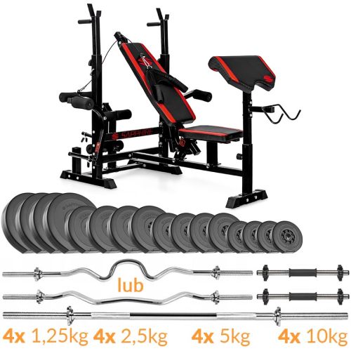 Zestaw obciążeń Xylo Solid 91 kg z ławką xg600 + Gratis: modlitewnik