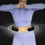 Hula hop z magnesami i obciążnikiem + licznik HMS HHM13 - czarno-złoty Hula hop z magnesami i obciążnikiem + licznik HMS HHM13 - czarno-złoty