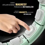 Hula hop z magnesami i obciążnikiem + licznik HMS HHM13 - zielony Hula hop z magnesami i obciążnikiem + licznik HMS HHM13 - zielony