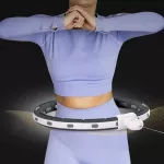 Hula hop z magnesem i obciążnikiem + licznik HMS HHM15 - czarny