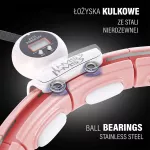 Hula hop z magnesem i obciążnikiem + licznik HMS HHM15 - różowy Hula hop z magnesem i obciążnikiem + licznik HMS HHM15 - różowy