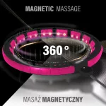 Hula hop z magnesami i obciążnikiem + licznik HMS HHM16 - czarno-różowe Hula hop z magnesami i obciążnikiem + licznik HMS HHM16 - czarno-różowe