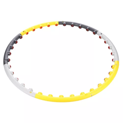 Hula hop masujący z magnesami HMS HHP005 85 cm - szaro-żółty