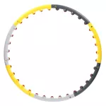 Hula hop masujący z magnesami HMS HHP005 85 cm - szaro-żółty Hula hop masujący z magnesami HMS HHP005 85 cm - szaro-żółty