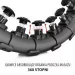 Hula hop z wypustkami i obciążnikiem HMS HHW01 - czarny Hula hop z wypustkami i obciążnikiem HMS HHW01 - czarny