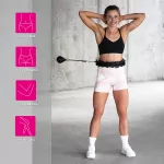 Hula hop z wypustkami i obciążnikiem HMS HHW01 - czarny Hula hop z wypustkami i obciążnikiem HMS HHW01 - czarny