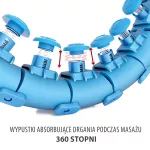 Hula hop z wypustkami i obciążnikiem HMS HHW01 - niebieski Hula hop z wypustkami i obciążnikiem HMS HHW01 - niebieski