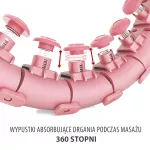 Hula hop z wypustkami i obciążnikiem HMS HHW01 - różowy