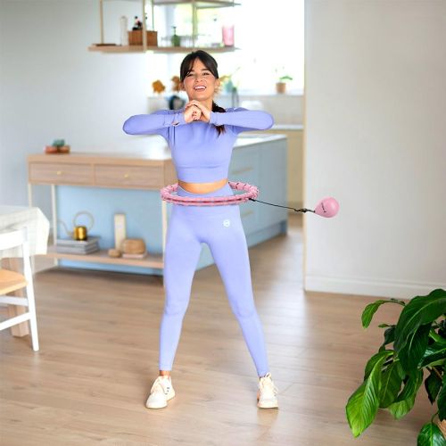 Hula hop z wypustkami i obciążnikiem HMS HHW02 - różowy Hula hop z wypustkami i obciążnikiem HMS HHW02 - różowy