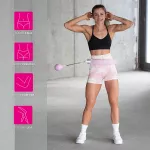 Hula Hop z wypustkami i obciążnikiem HMS HHW06 - różowy + licznik Hula Hop z wypustkami i obciążnikiem HMS HHW06 - różowy + licznik