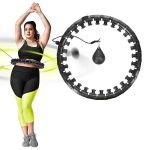 Hula hop z wypustkami i obciążnikiem HMS HHW12 Plus size - czarny