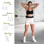 Hula hop z wypustkami i obciążnikiem HMS HHW12 Plus size - czarny