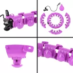 Hula hop z wypustkami i obciążnikiem HMS HHW12 Plus size - fioletowy Hula hop z wypustkami i obciążnikiem HMS HHW12 Plus size - fioletowy