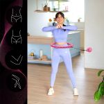 Hula hop z wypustkami i obciążnikiem One Fitness OHA02 - różowy