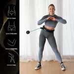 Hula hop z magnesami i obciążnikiem HMS HHM17 + licznik - czarno-turkusowe Hula hop z magnesami i obciążnikiem HMS HHM17 + licznik - czarno-turkusowe