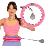 Hula hop z obciążnikiem i licznikiem FH03 - różowe Hula hop z obciążnikiem i licznikiem FH03 - różowe