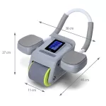 Koło do ćwiczeń mięśni brzucha automatyczne z wyświetlaczem LCD HMS KA08 - szare Koło do ćwiczeń mięśni brzucha automatyczne z wyświetlaczem LCD HMS KA08 - szare