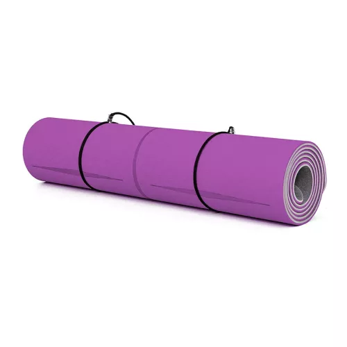 Mata do ćwiczeń z paskiem TPE Sapphire SG-1128 6 mm - fioletowa