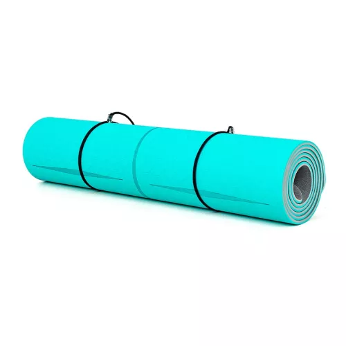 Mata do ćwiczeń z paskiem TPE Sapphire SG-1128 6 mm - miętowa