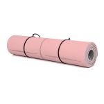 Mata do ćwiczeń z paskiem TPE Sapphire SG-1128 6 mm - różowa