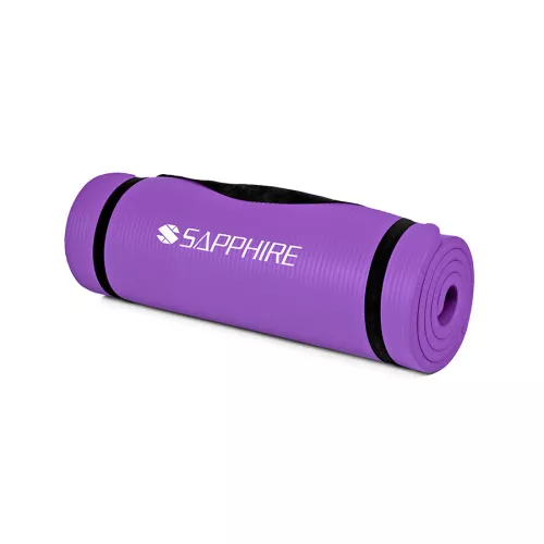 Mata do ćwiczeń Sapphire SG-105 15 mm z pokrowcem - fioletowa
