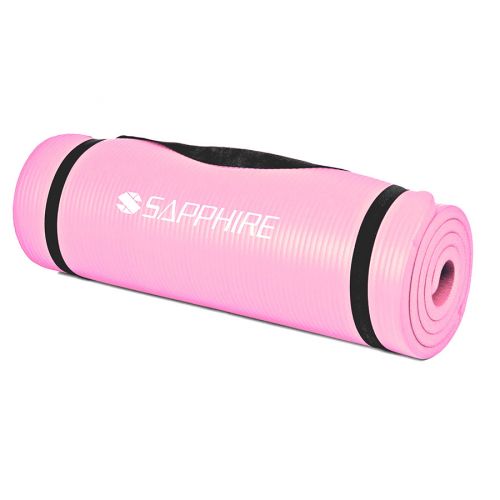 Mata do ćwiczeń Sapphire SG-105 15 mm z pokrowcem - różowa Mata do ćwiczeń Sapphire SG-105 15 mm z pokrowcem - różowa
