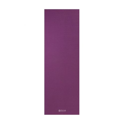 Mata do jogi Gaiam Essentials z paskiem fioletowa 63313 6 mm 