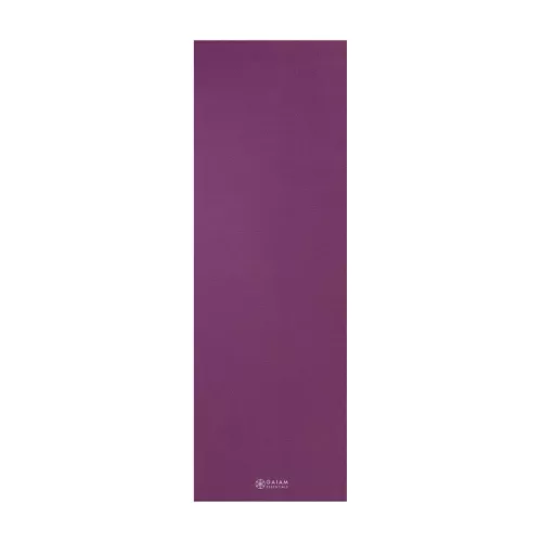 Mata do jogi Gaiam Essentials z paskiem fioletowa 63313 6 mm 