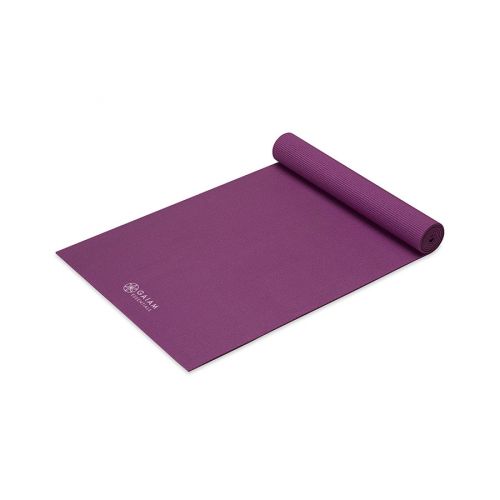 Mata do jogi Gaiam Essentials z paskiem fioletowa 63313 6 mm  Mata do jogi Gaiam Essentials z paskiem fioletowa 63313 6 mm