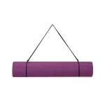 Mata do jogi Gaiam Essentials z paskiem fioletowa 63313 6 mm 