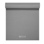 Mata do jogi Gaiam Essentials z paskiem szara 6 mm 63317 
