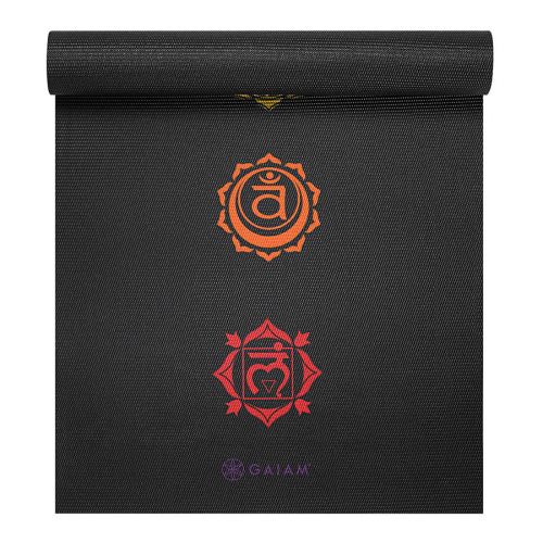 Mata do jogi premium Gaiam Black Chakra 6 mm 62610 Mata do jogi premium Gaiam Black Chakra 6 mm 62610