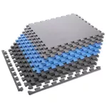 Mata puzzle pod sprzęt One Fitness MP10 10 mm 9 elementów - niebiesko-szara Mata puzzle pod sprzęt One Fitness MP10 10 mm 9 elementów - niebiesko-szara