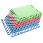 Mata puzzle pod sprzęt One Fitness MP10 10 mm 9 elementów - zielono-niebiesko-czerwona Mata puzzle pod sprzęt One Fitness MP10 10 mm 9 elementów - zielono-niebiesko-czerwona