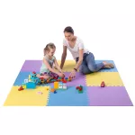 Mata puzzle pod sprzęt One Fitness MP10 10 mm 9 elementów - żółto-niebiesko-fioletowa Mata puzzle pod sprzęt One Fitness MP10 10 mm 9 elementów - żółto-niebiesko-fioletowa