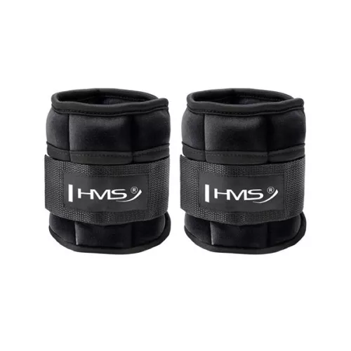 Obciążniki na ręce i nogi regulowane HMS ONK05 2 x 2.5 kg - czarne 
