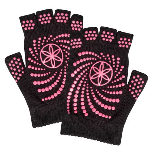 Rękawiczki antypoślizgowe Gaiam 57125 - czarno-różowe