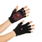 Rękawiczki antypoślizgowe Gaiam 57125 - czarno-różowe Rękawiczki antypoślizgowe Gaiam 57125 - czarno-różowe