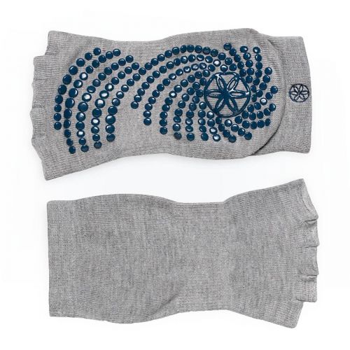 Skarpetki antypoślizgowe do jogi Gaiam 63708 szare bez palców dwupak