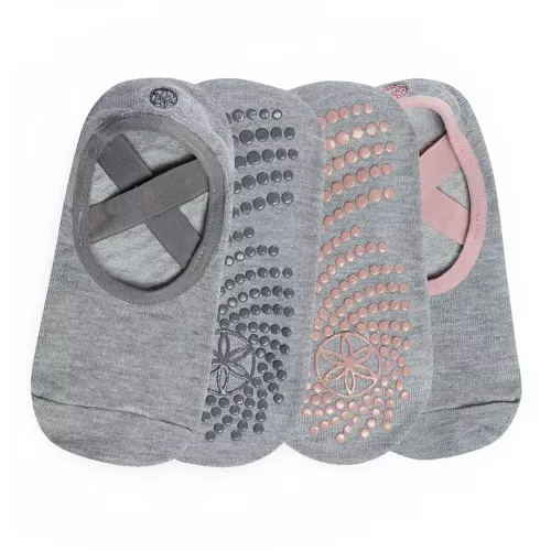 Skarpetki antypoślizgowe do jogi Gaiam 63755 szare dwupak Skarpetki antypoślizgowe do jogi Gaiam 63755 szare dwupak