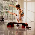 Step fitness Reebok RAP-11150RD regulowany - czarno-czerwony Step fitness Reebok RAP-11150RD regulowany - czarno-czerwony