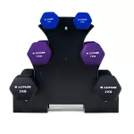 Zestaw hantelek fitness na stojaku Sapphire SG-215 12 kg