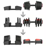 Zestaw regulowanych sztangielek HMS SGR40 PRO SET 2,5kg - 41 kg Zestaw regulowanych sztangielek HMS SGR40 PRO SET 2,5kg - 41 kg